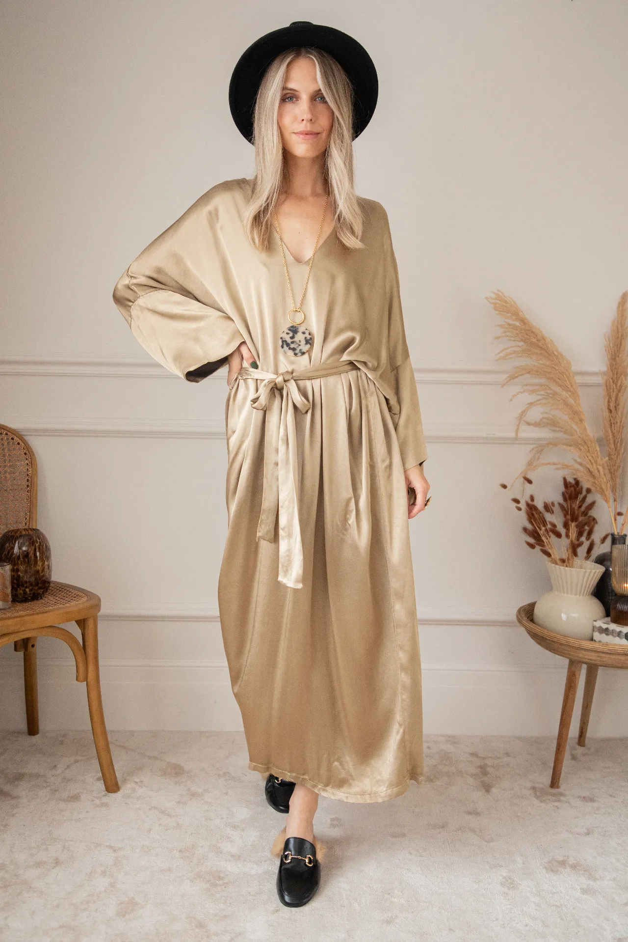 Silky Moments Gold - Maxi Jurk