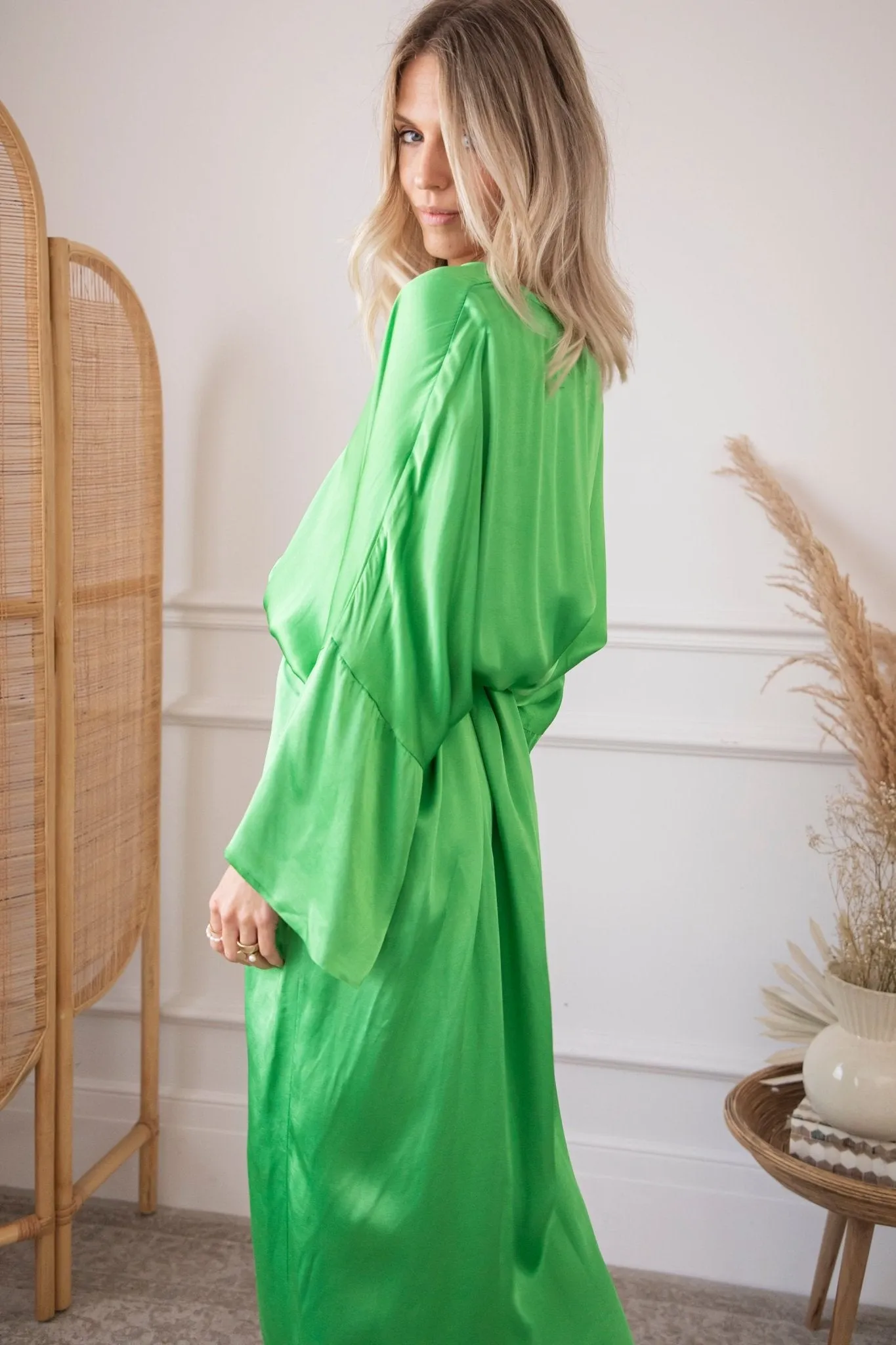 Silky Moments Green - Maxi Jurk