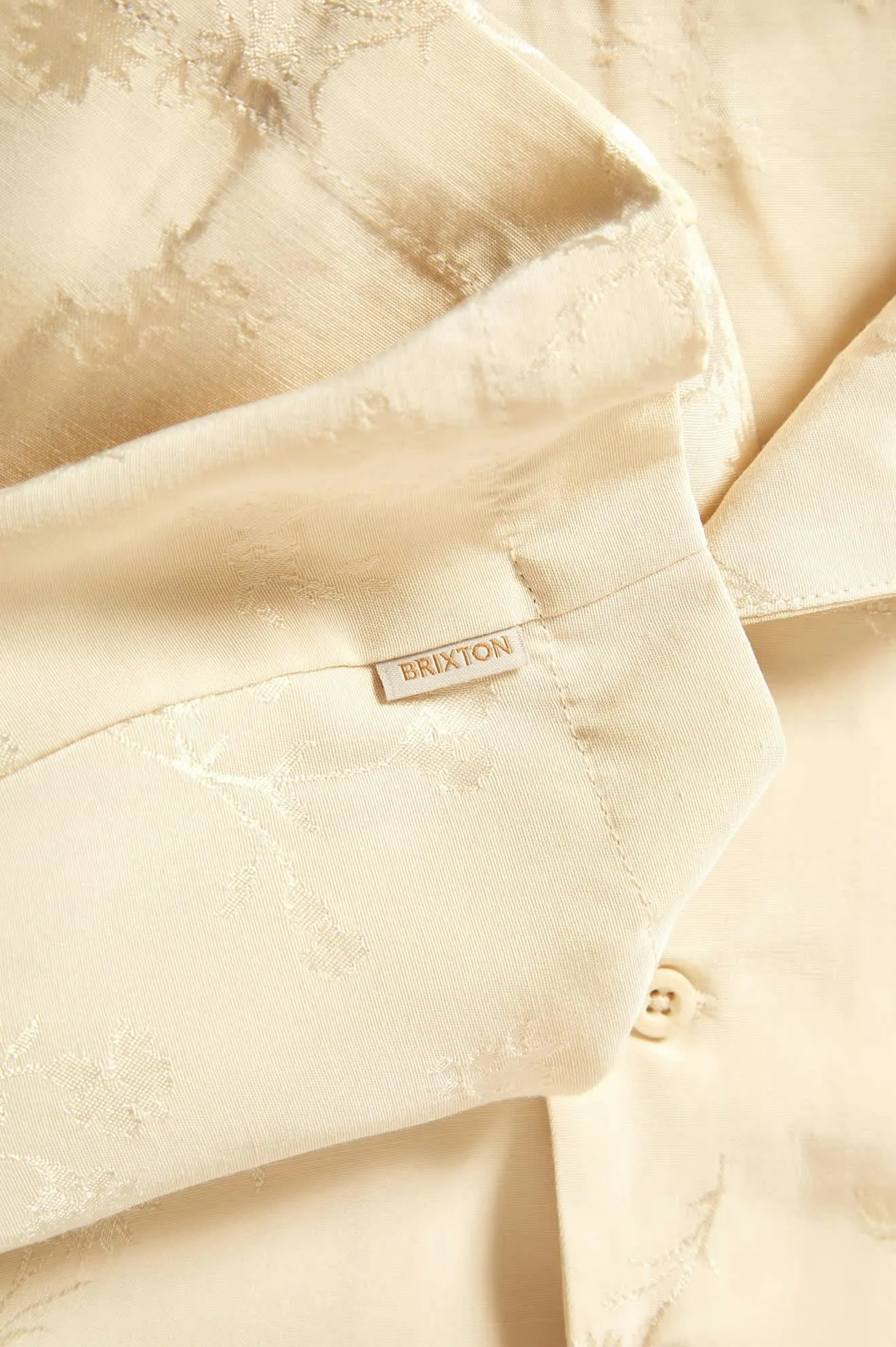 Silky S/S Jacquard Button Down - Whitecap Floral Jacquard