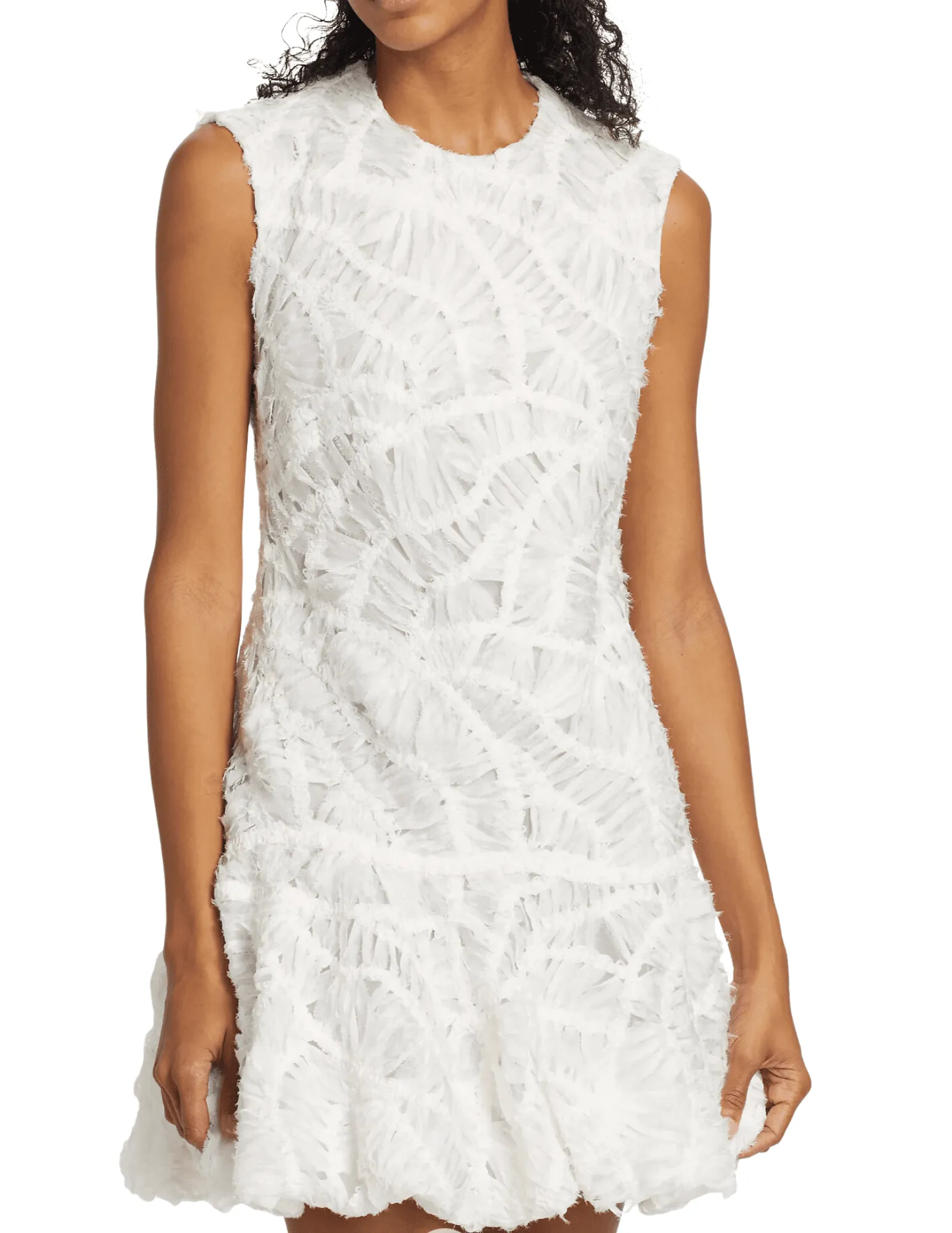 Simkhai Vallan Feather Chiffon Mini Dress