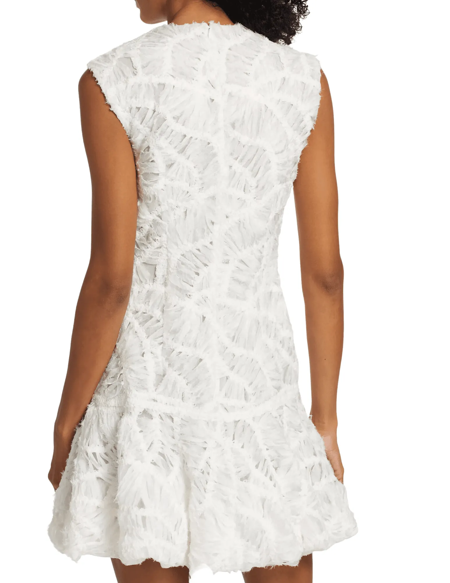 Simkhai Vallan Feather Chiffon Mini Dress