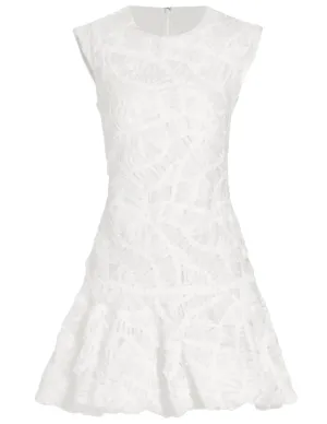 Simkhai Vallan Feather Chiffon Mini Dress