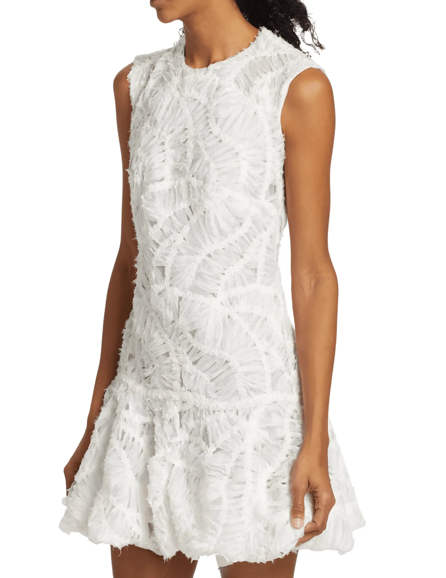Simkhai Vallan Feather Chiffon Mini Dress