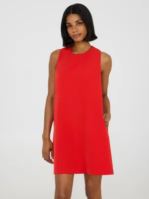 Sleeveless A-Line Mini Dress With Pockets