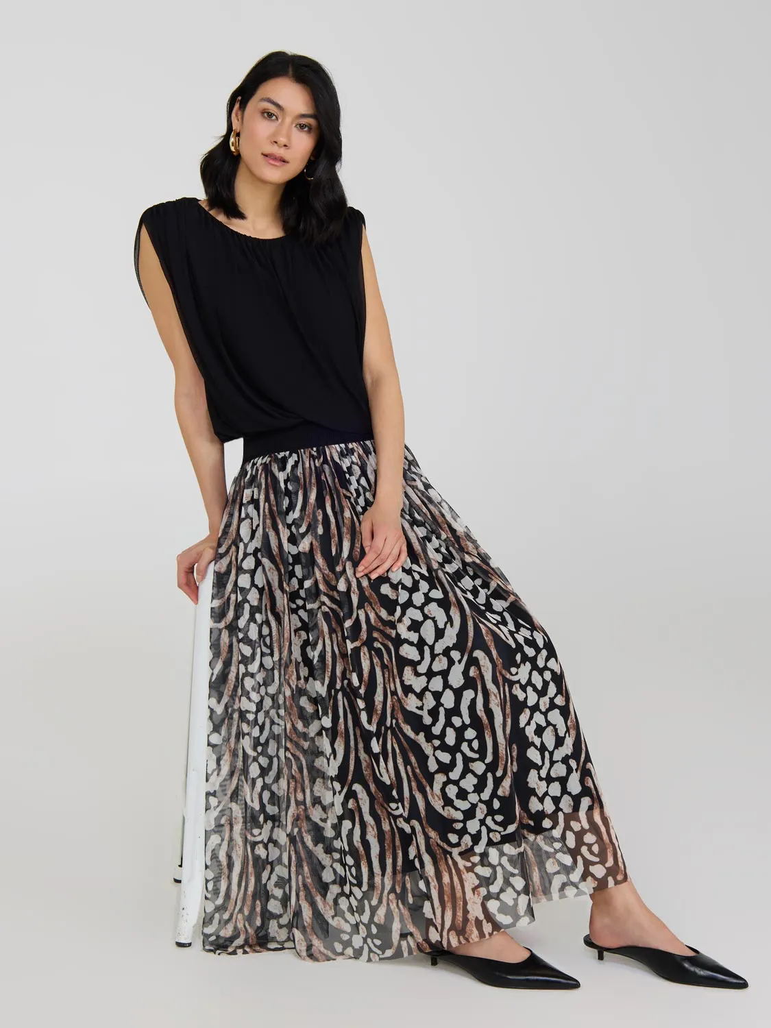 Sleeveless Bubble Hem Top