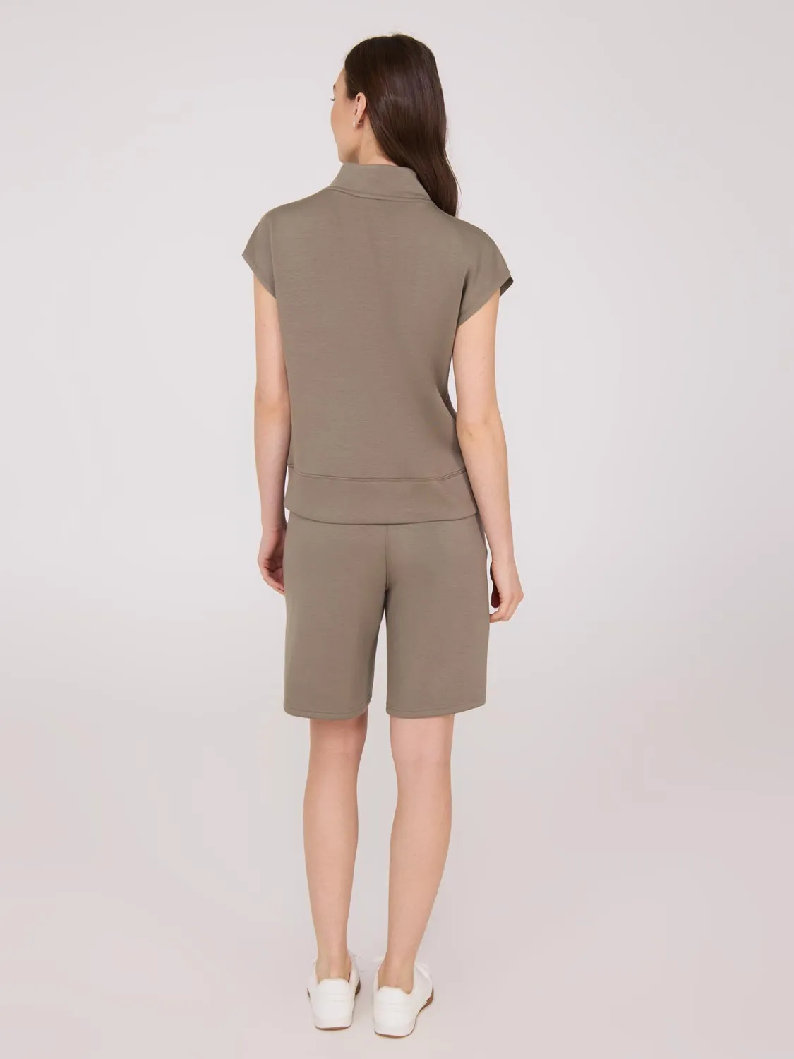 Sleeveless Half-Zip Cloud Fleece Sweatshirt