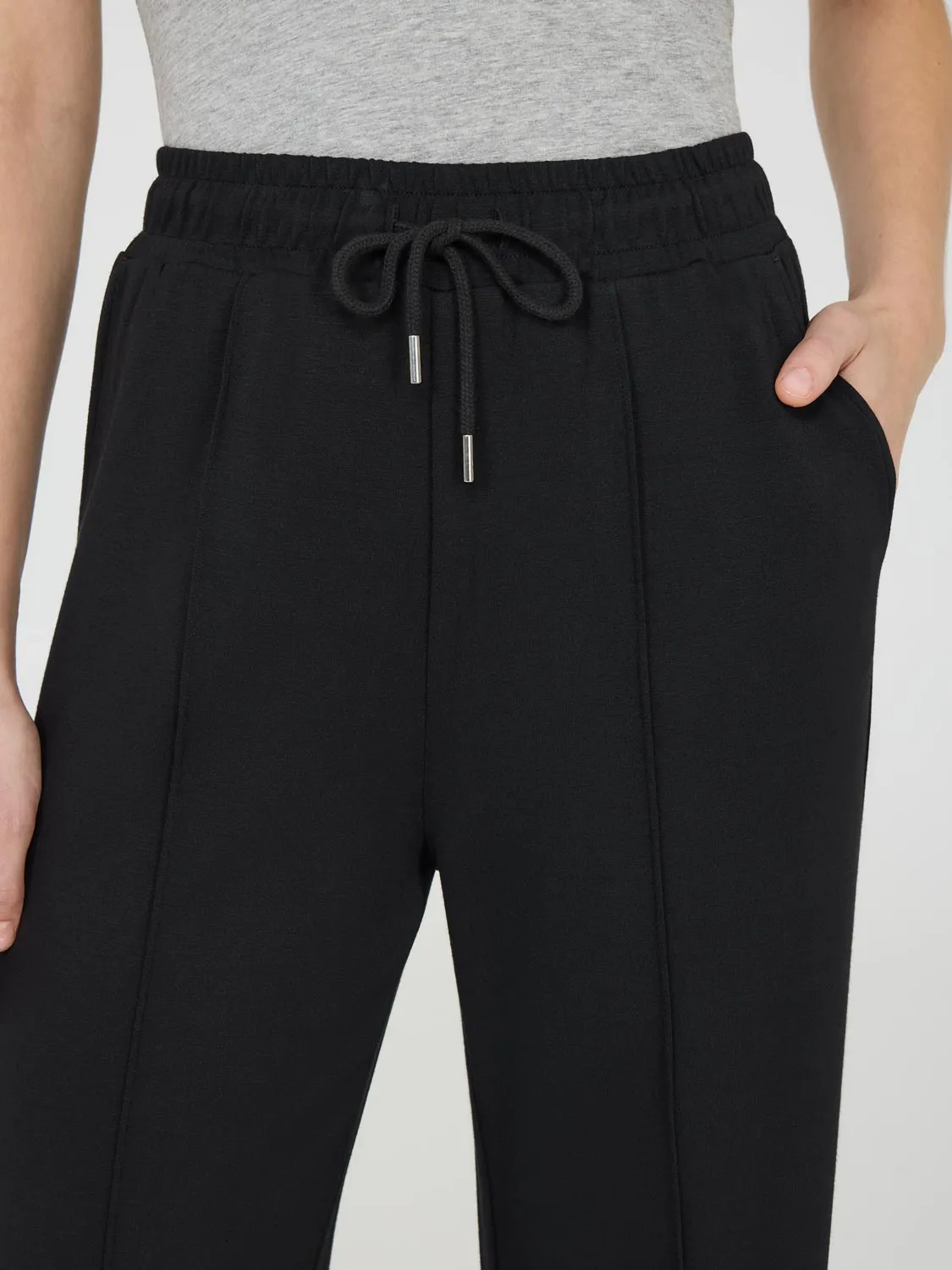 Slit Hem Wide-Leg Pants