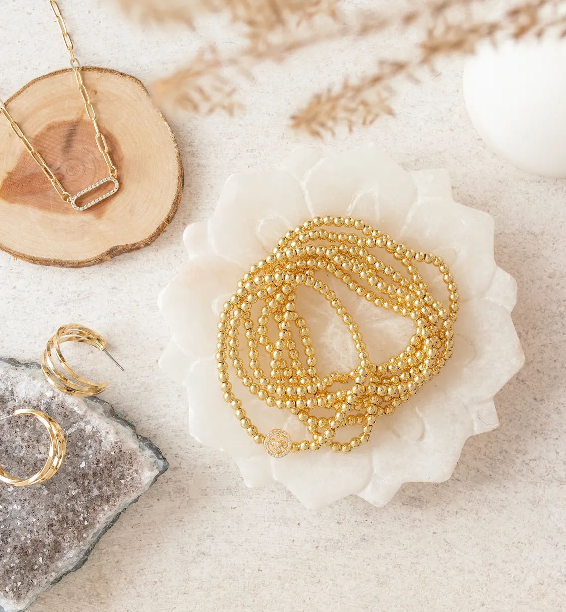 Small Bead Stretch Bracelets