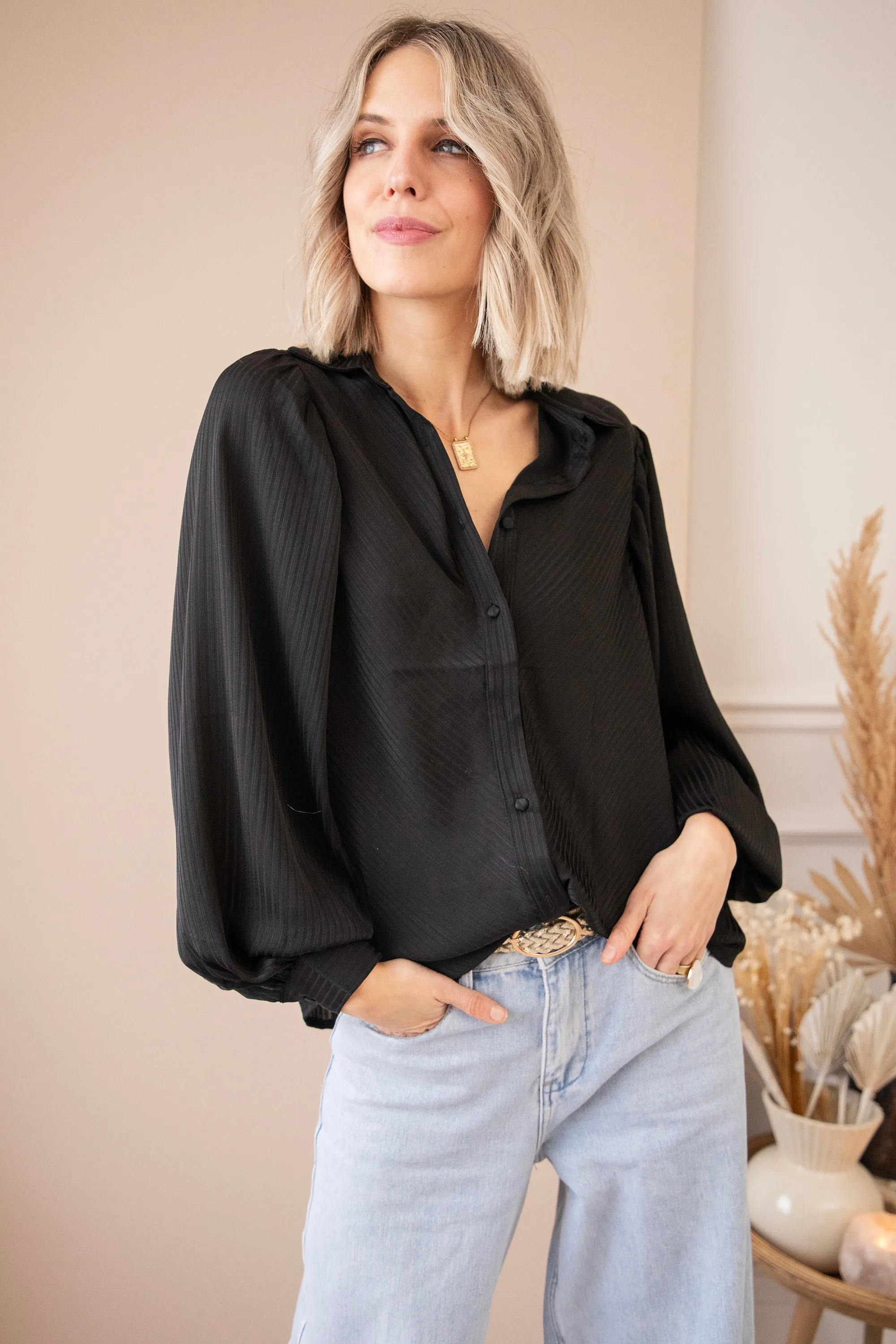 Sophisticated Stripes Black - Blouse