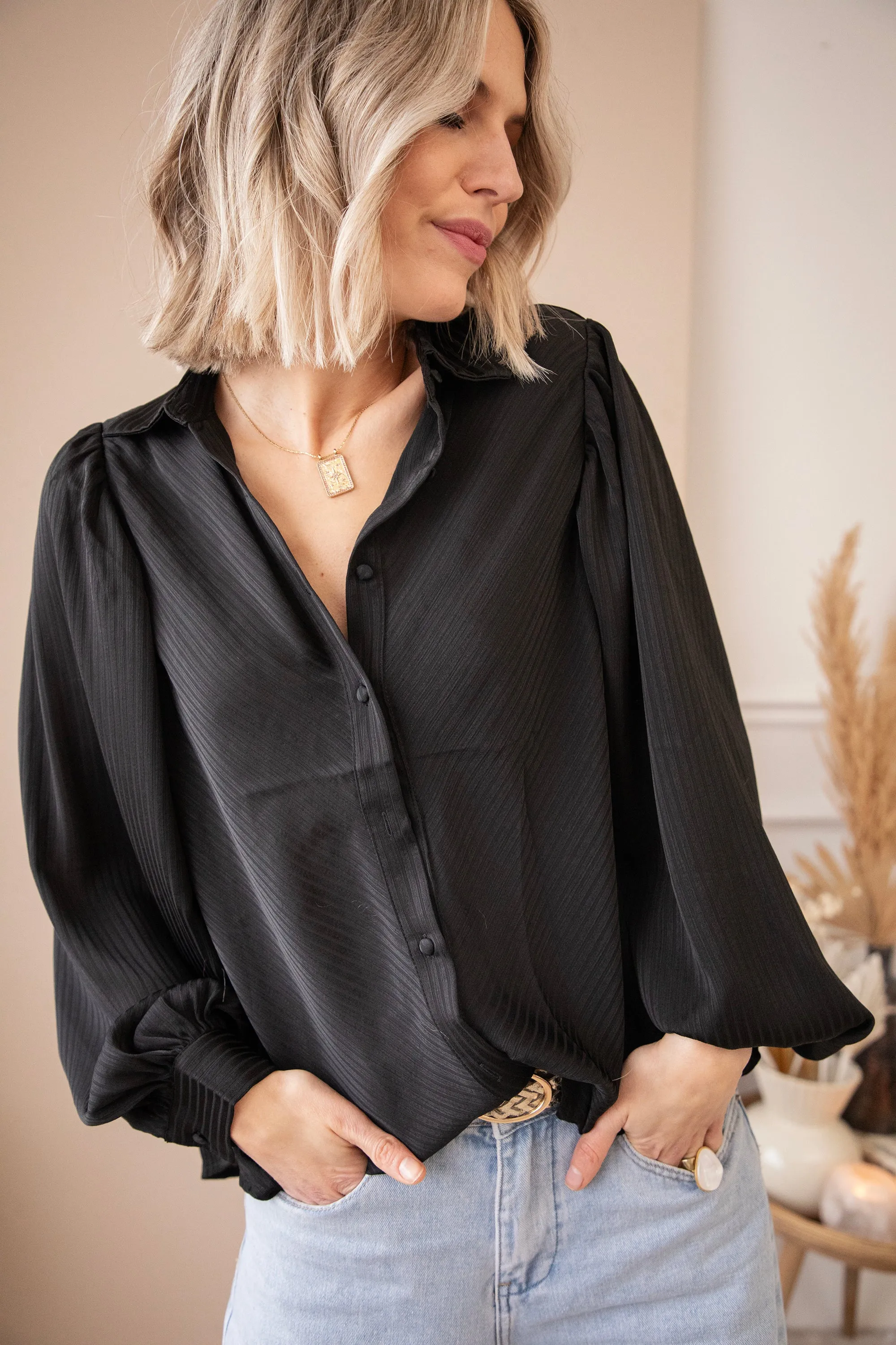 Sophisticated Stripes Black - Blouse