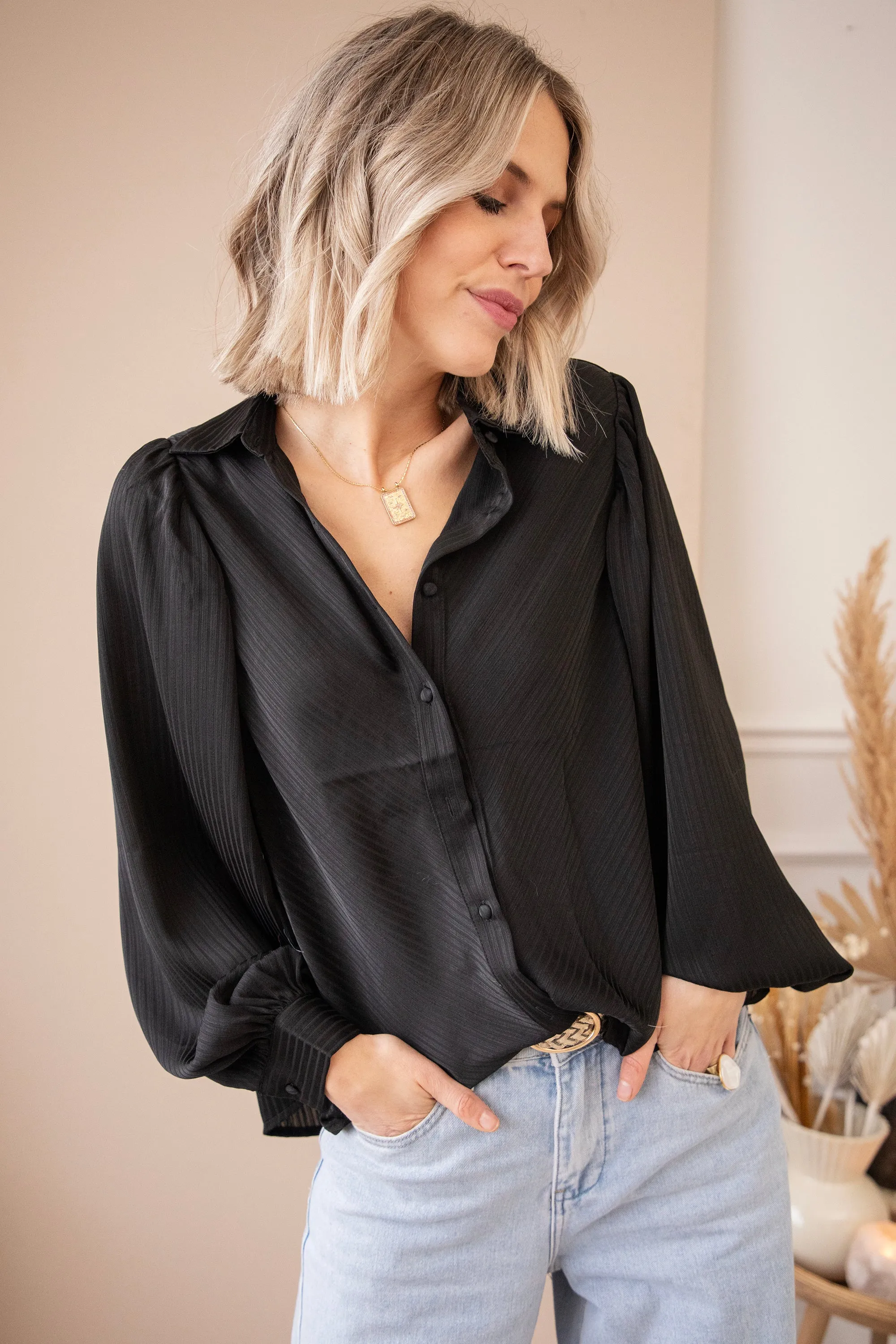 Sophisticated Stripes Black - Blouse