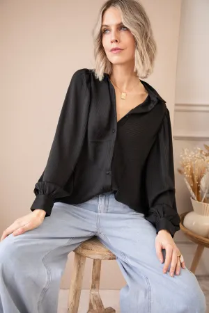 Sophisticated Stripes Black - Blouse