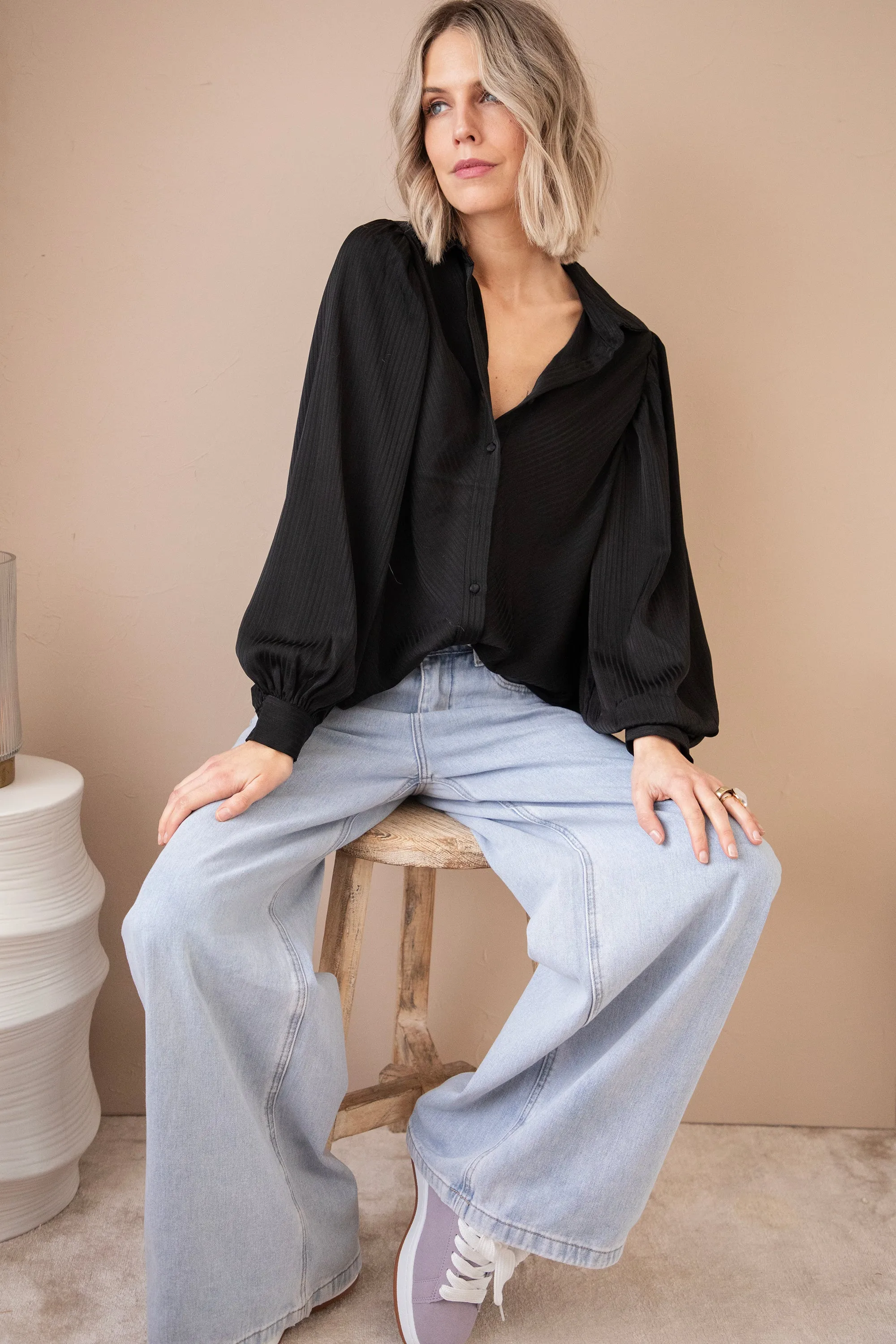 Sophisticated Stripes Black - Blouse