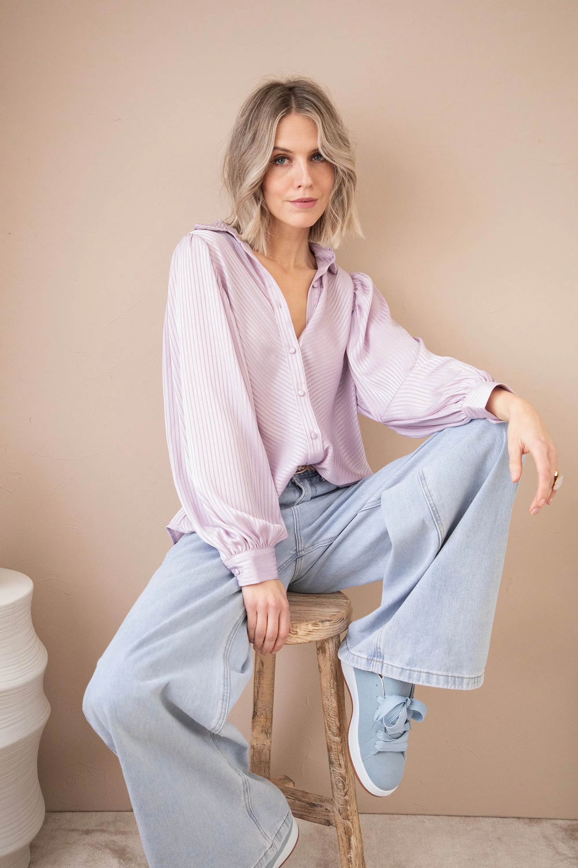 Sophisticated Stripes Lila - Blouse