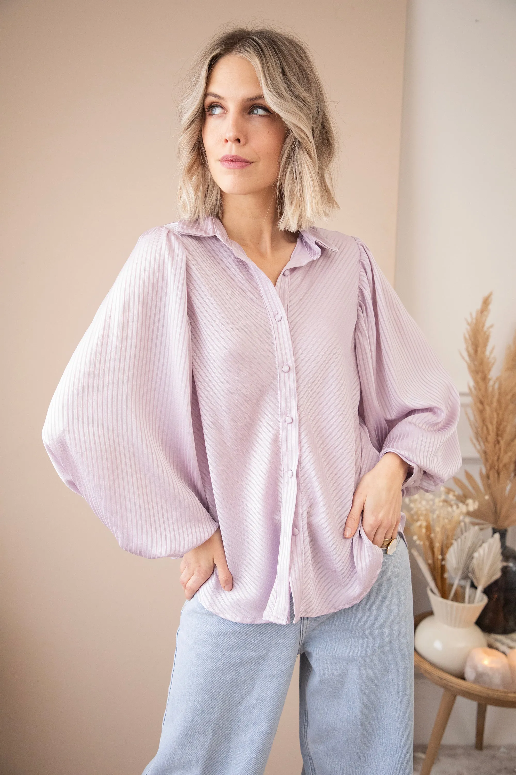 Sophisticated Stripes Lila - Blouse