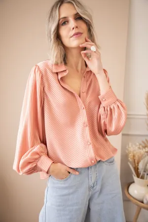 Sophisticated Stripes Peach - Blouse