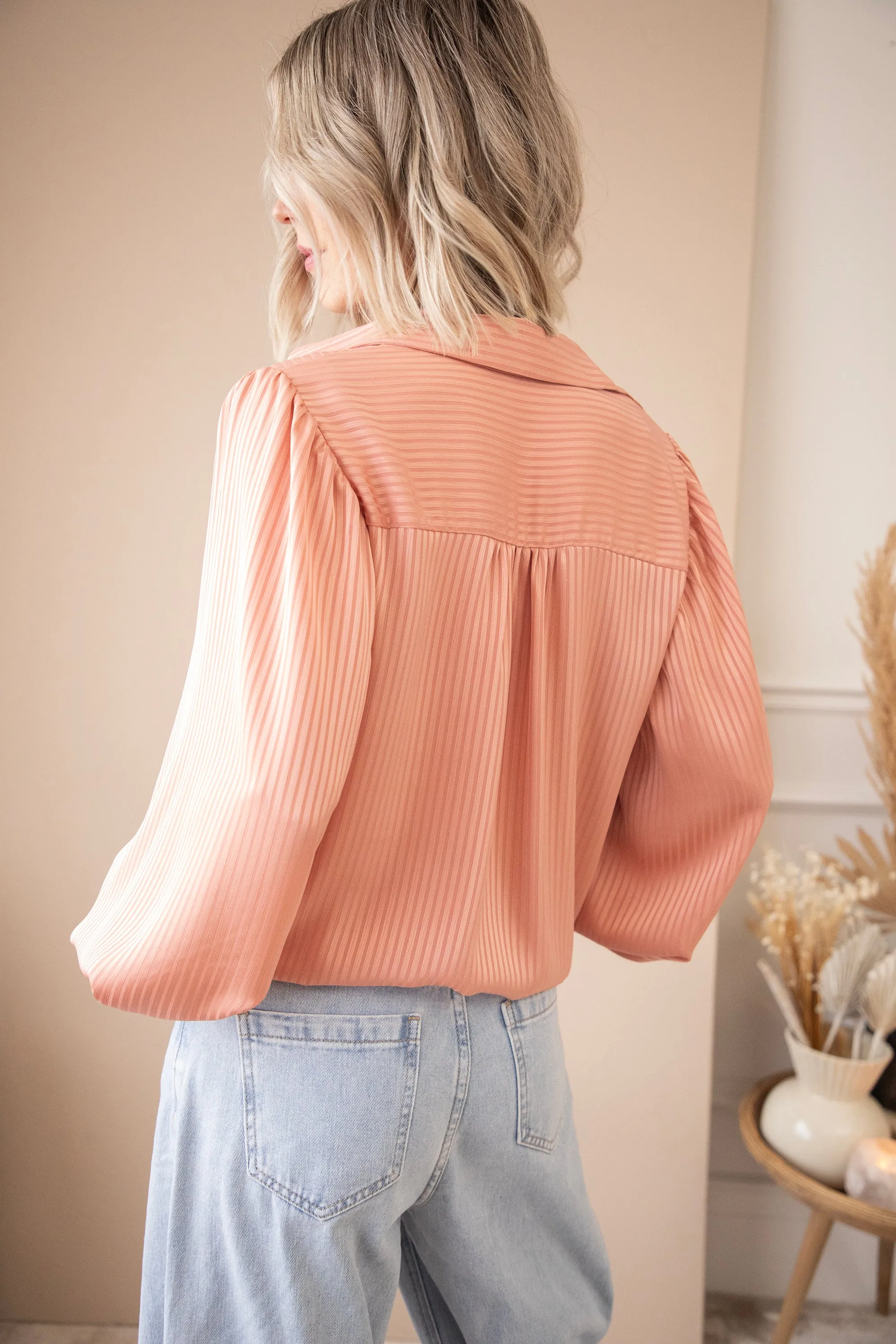 Sophisticated Stripes Peach - Blouse