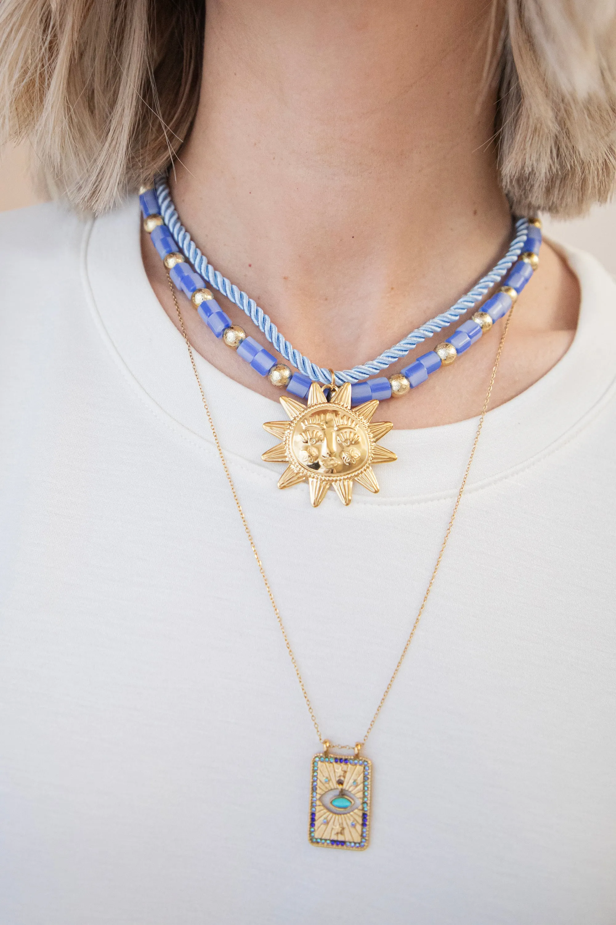 Starry Eyed Gold/Blue - Ketting
