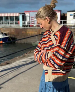 Stella Nova Italian Wool Multi Stripe Cardigan
