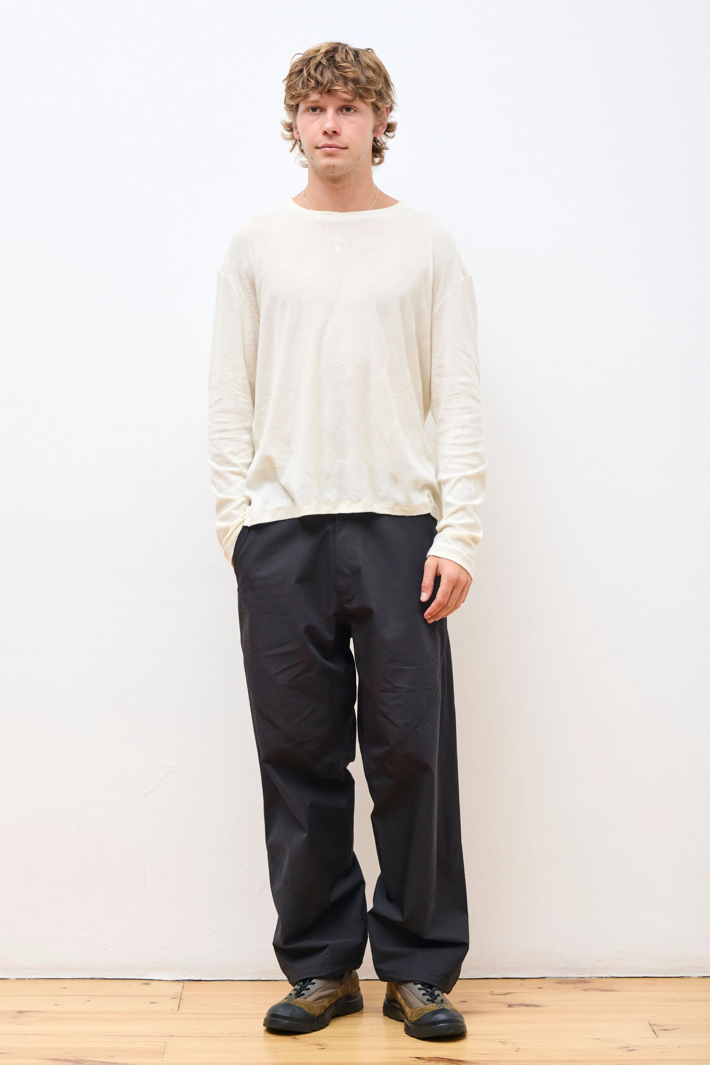 Stem Jersey Jacquard L/S T-Shirt Tofu