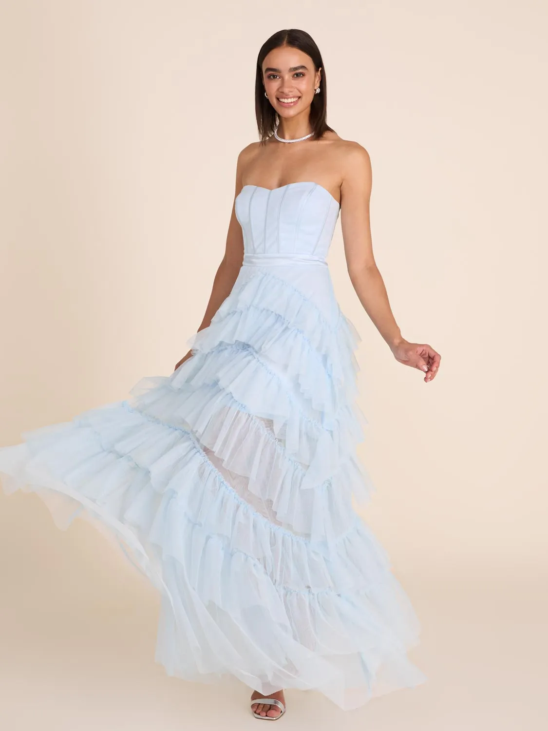 Strapless Bustier Ball Gown