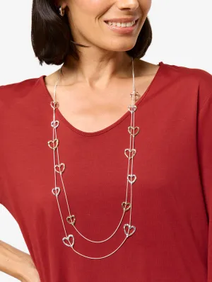 String Of Hearts Necklace