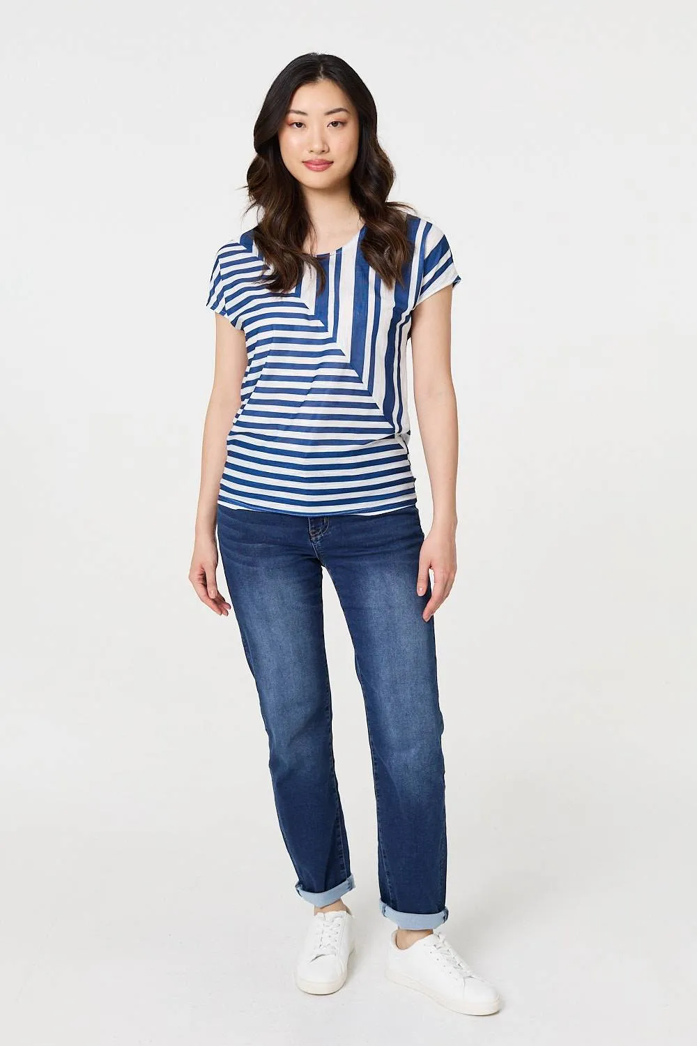 Striped Short Sleeve Relaxed T-Shirt