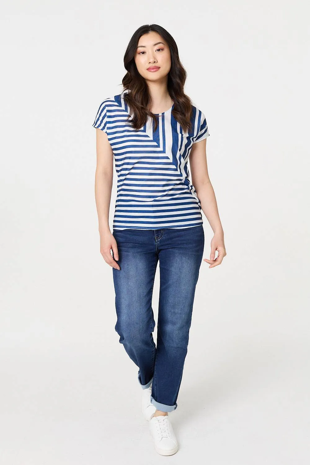 Striped Short Sleeve Relaxed T-Shirt