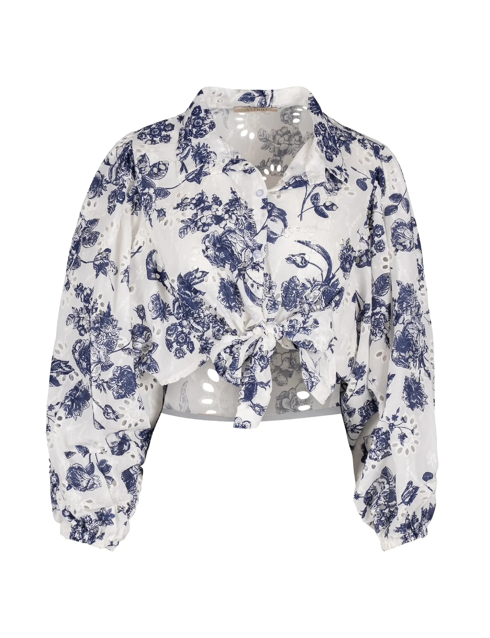 Summer Days Top, Navy Print
