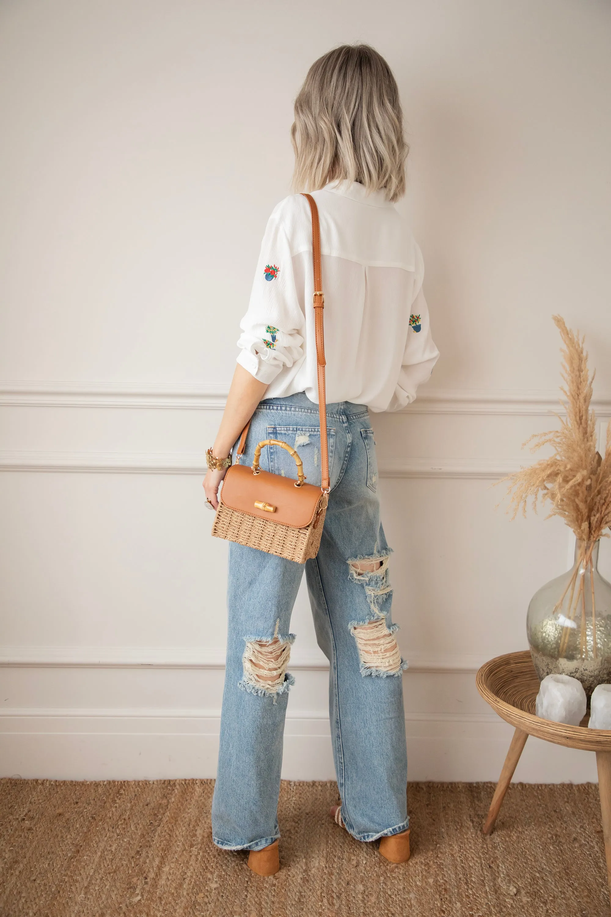 Surrounded By Plants White - Blouse