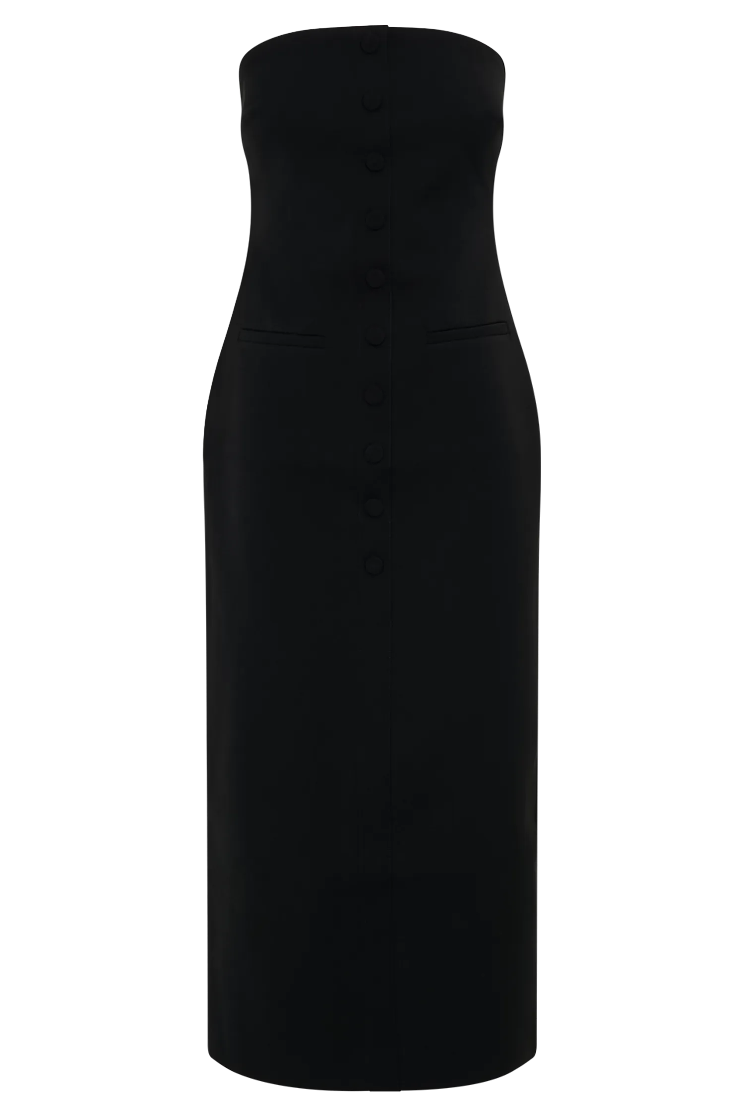 Sussan Strapless Midi Dress - Black
