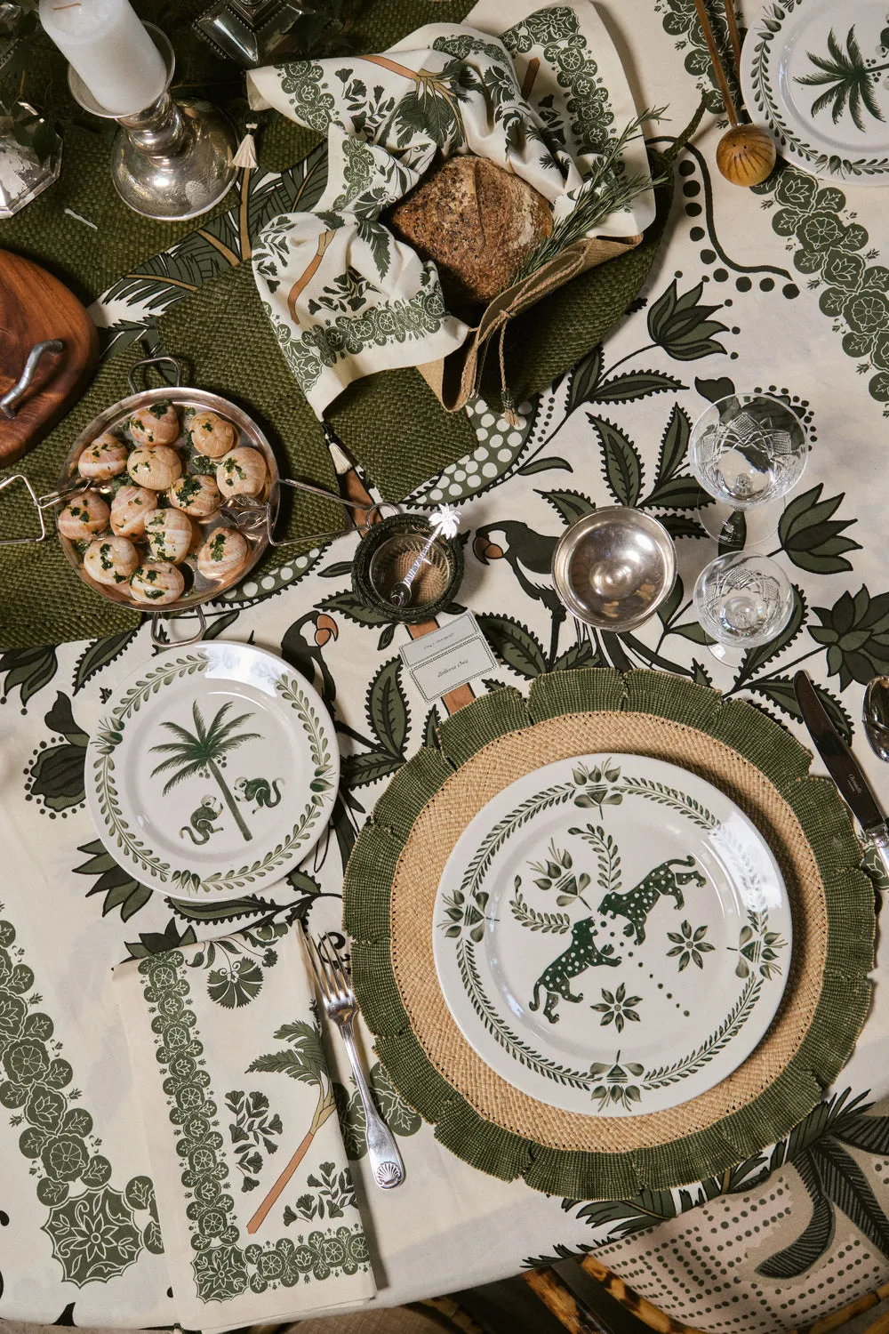 Suzani Amazónico Napkins in Green Set of 4