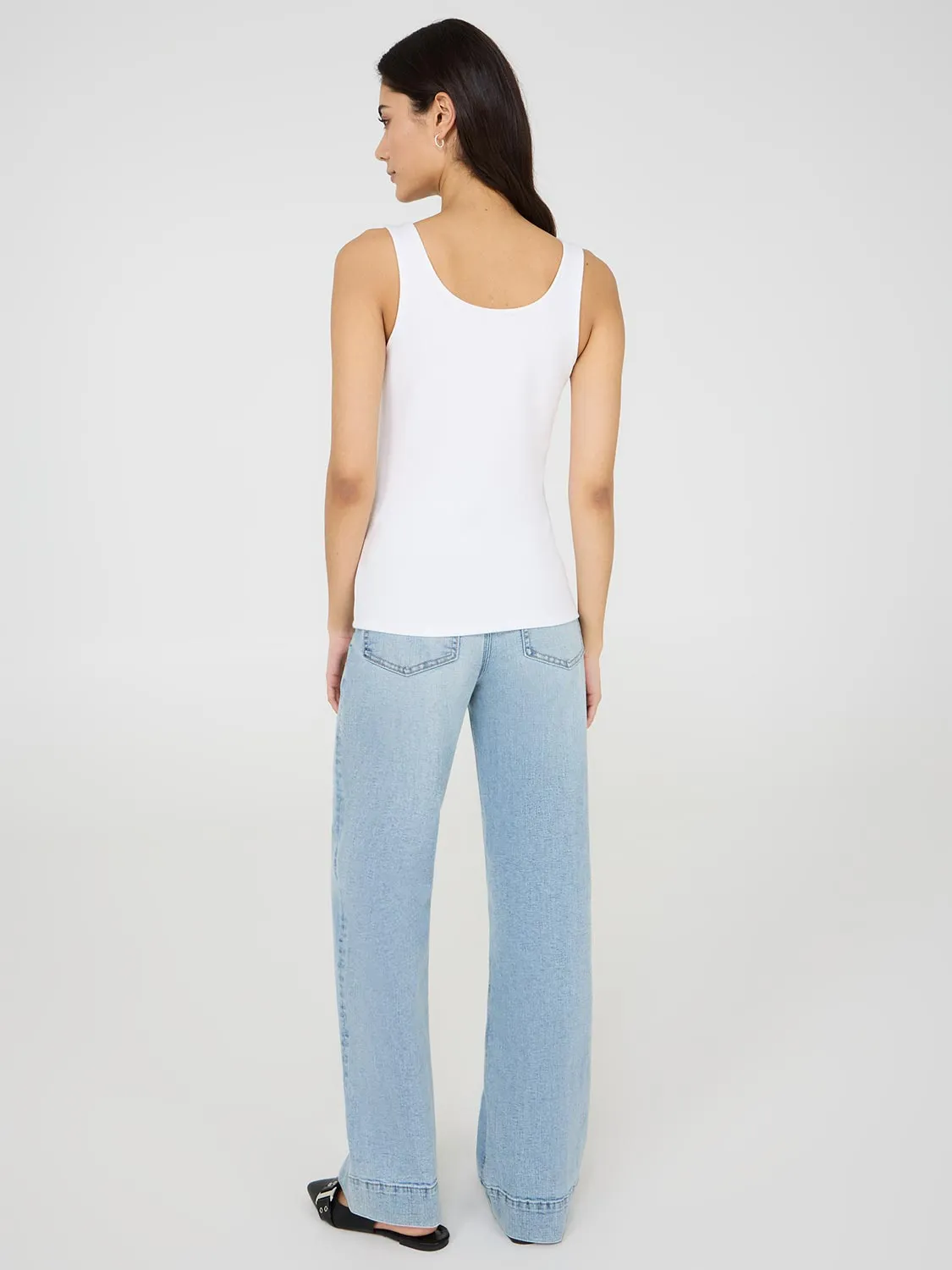 Sweetheart Neckline Ribbed Tank Top