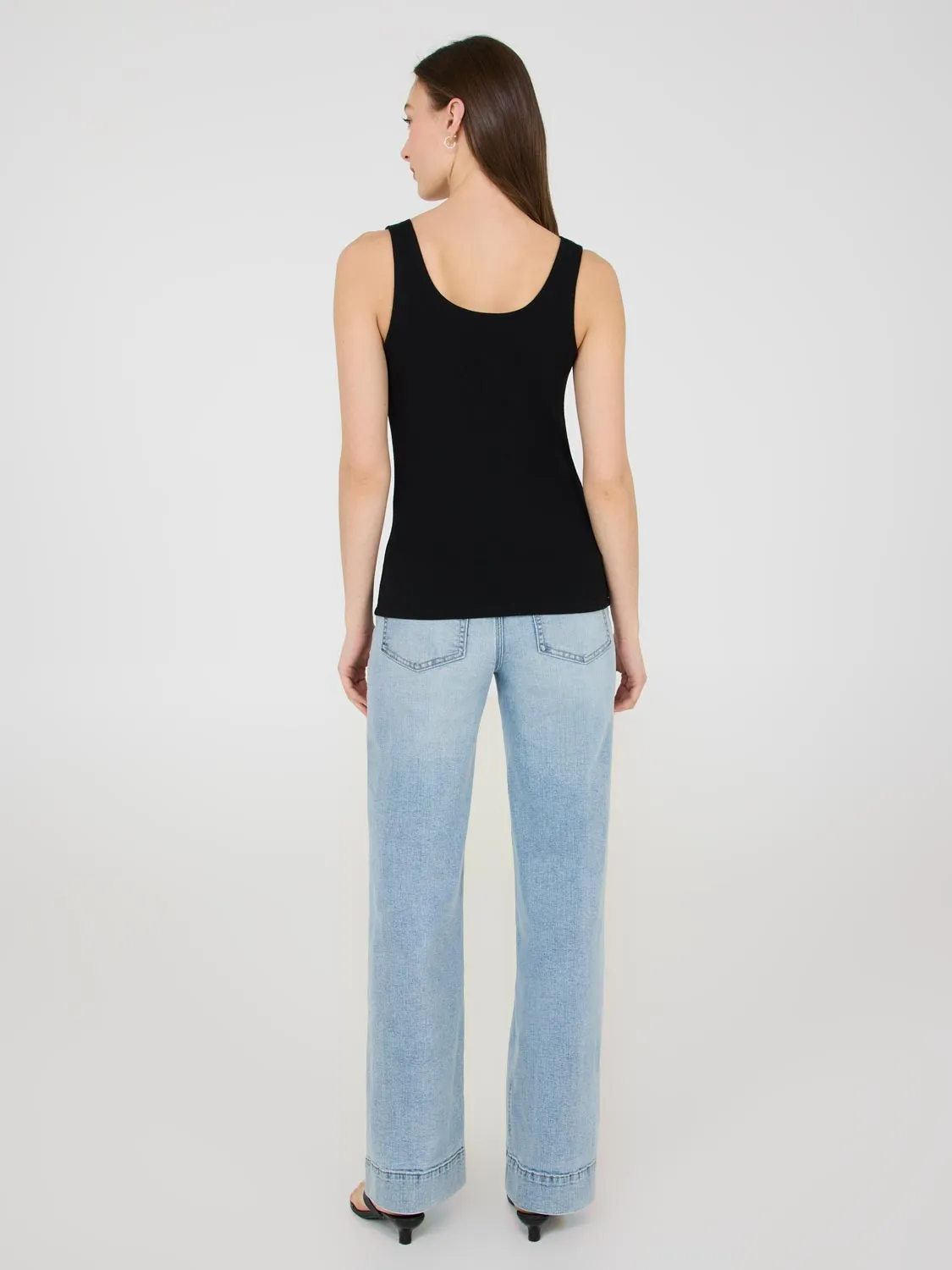 Sweetheart Neckline Ribbed Tank Top