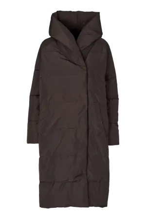 Tenna Shawl Collar Coat - Chocolate torte