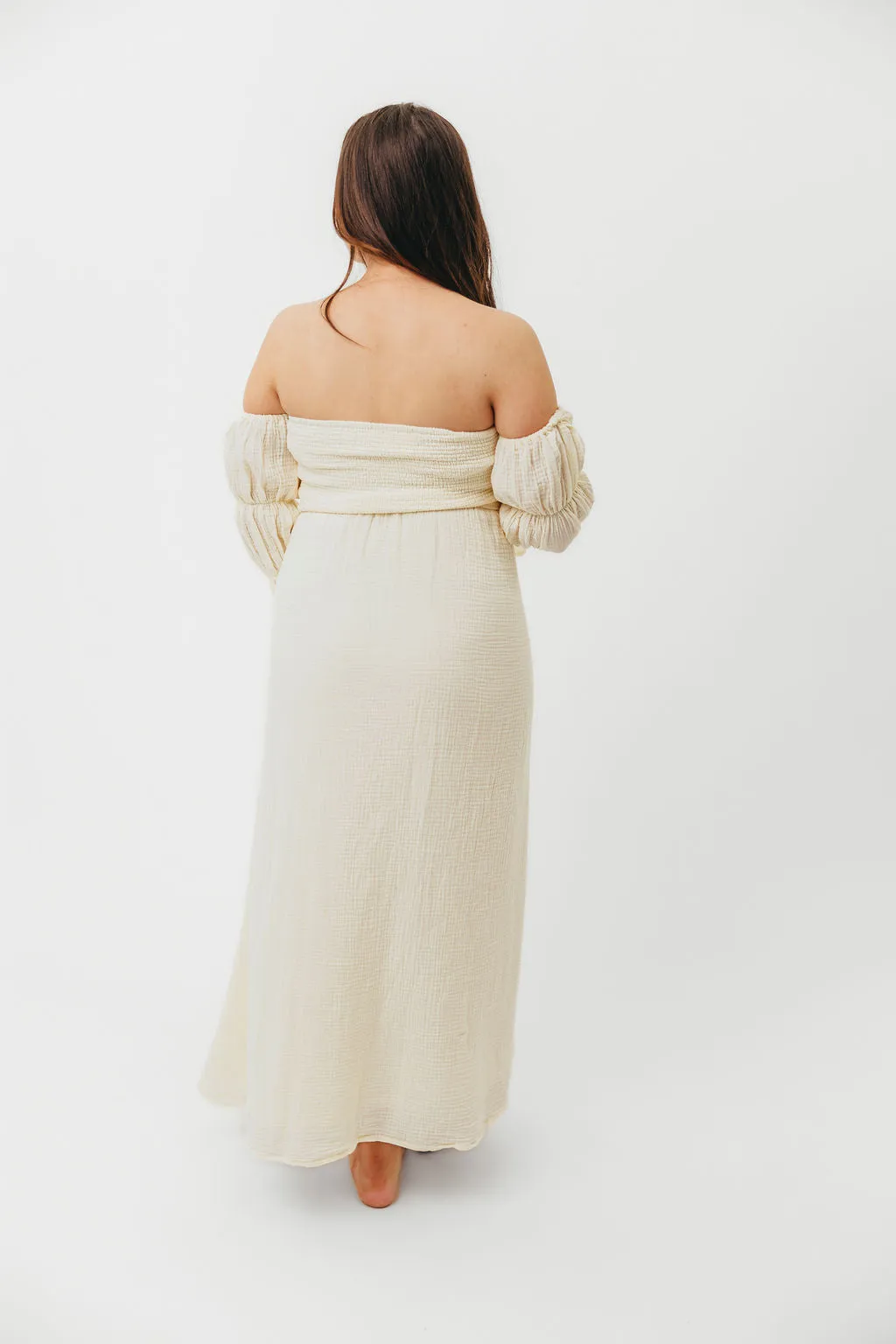 The 100% Cotton Haden Maxi Dress in Cream