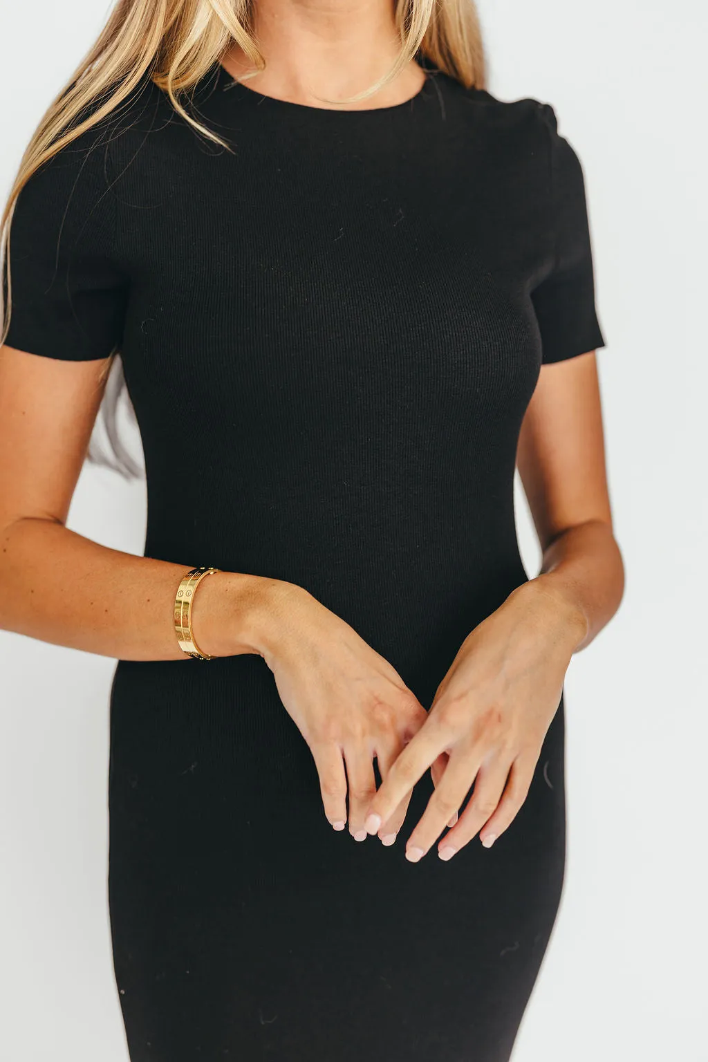 The Charlie Ribbed Maxi Dress in Black - Bump Friendly & Inclusive Sizing (S-3XL)