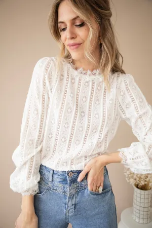 The Elegance Of Lace White - Blouse
