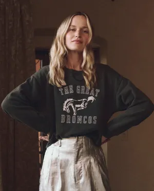 The Great - Washed Black Bucking Bronco League Sweatshirt