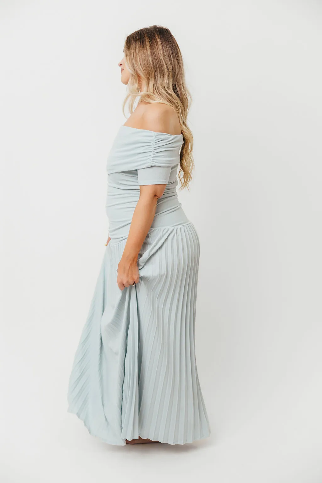 The Lennox Maxi Dress in Dusty Blue - PRE-ORDER