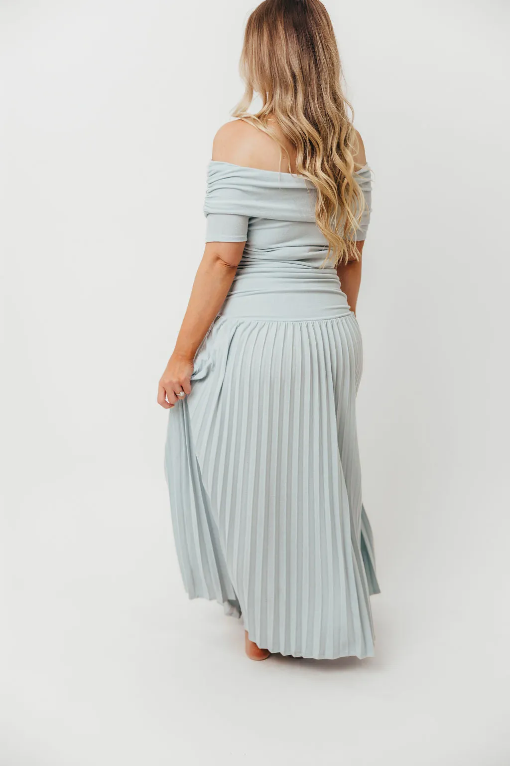 The Lennox Maxi Dress in Dusty Blue - PRE-ORDER