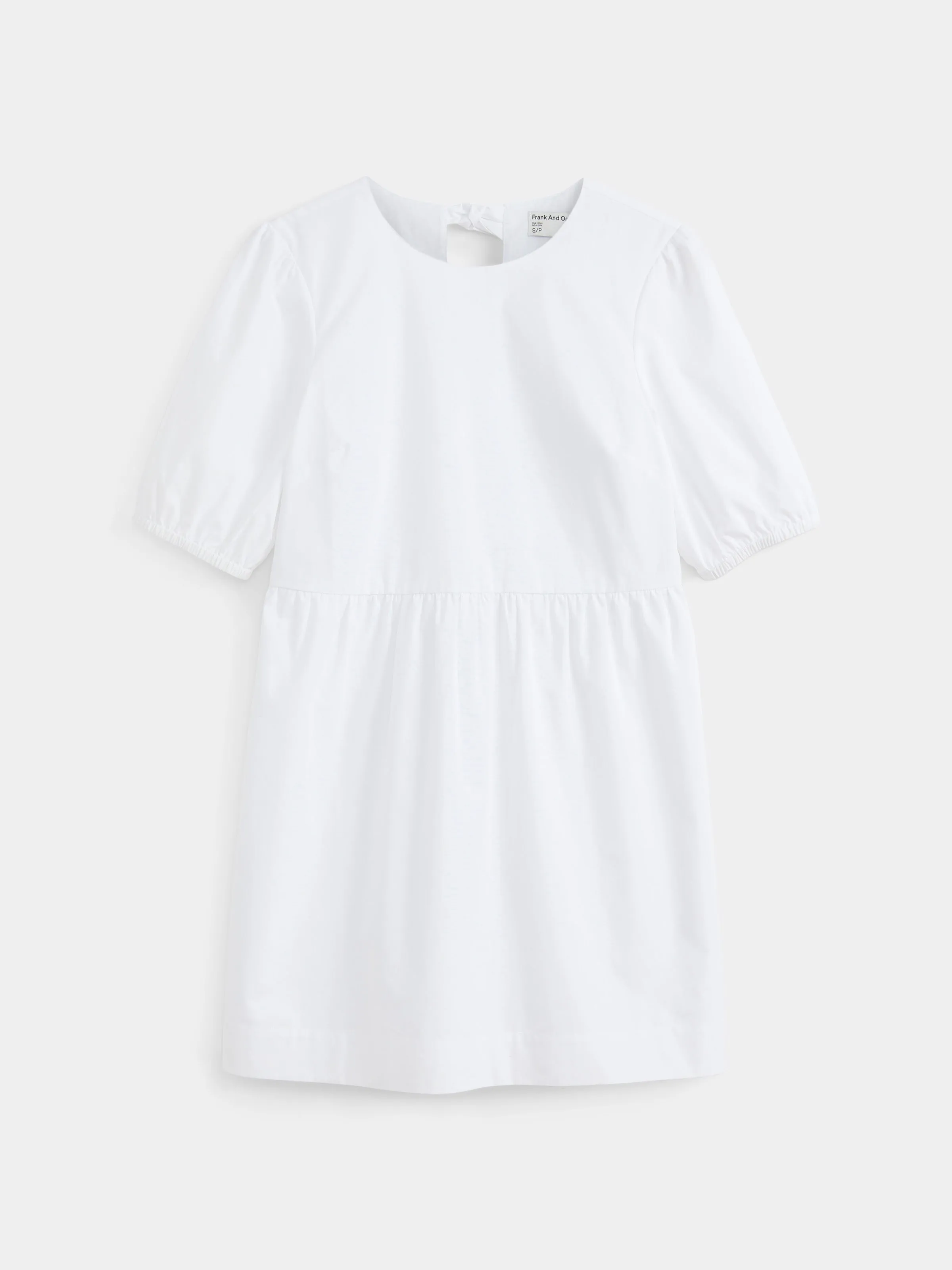 The Tie Back Mini Dress in White