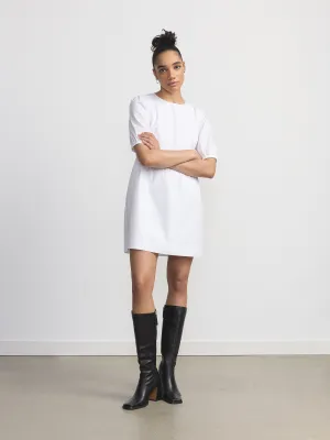 The Tie Back Mini Dress in White