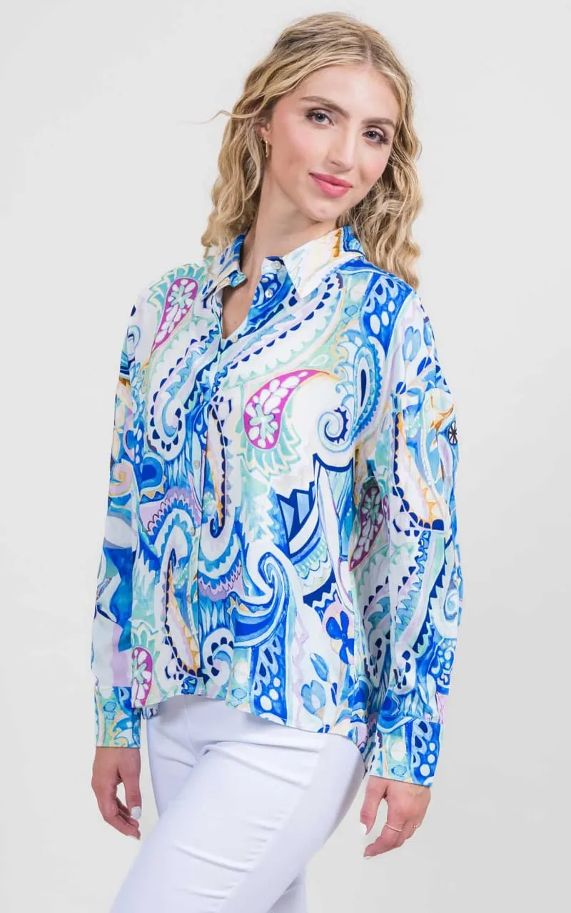 Trisha Tyler - Paisley Printed Blouse