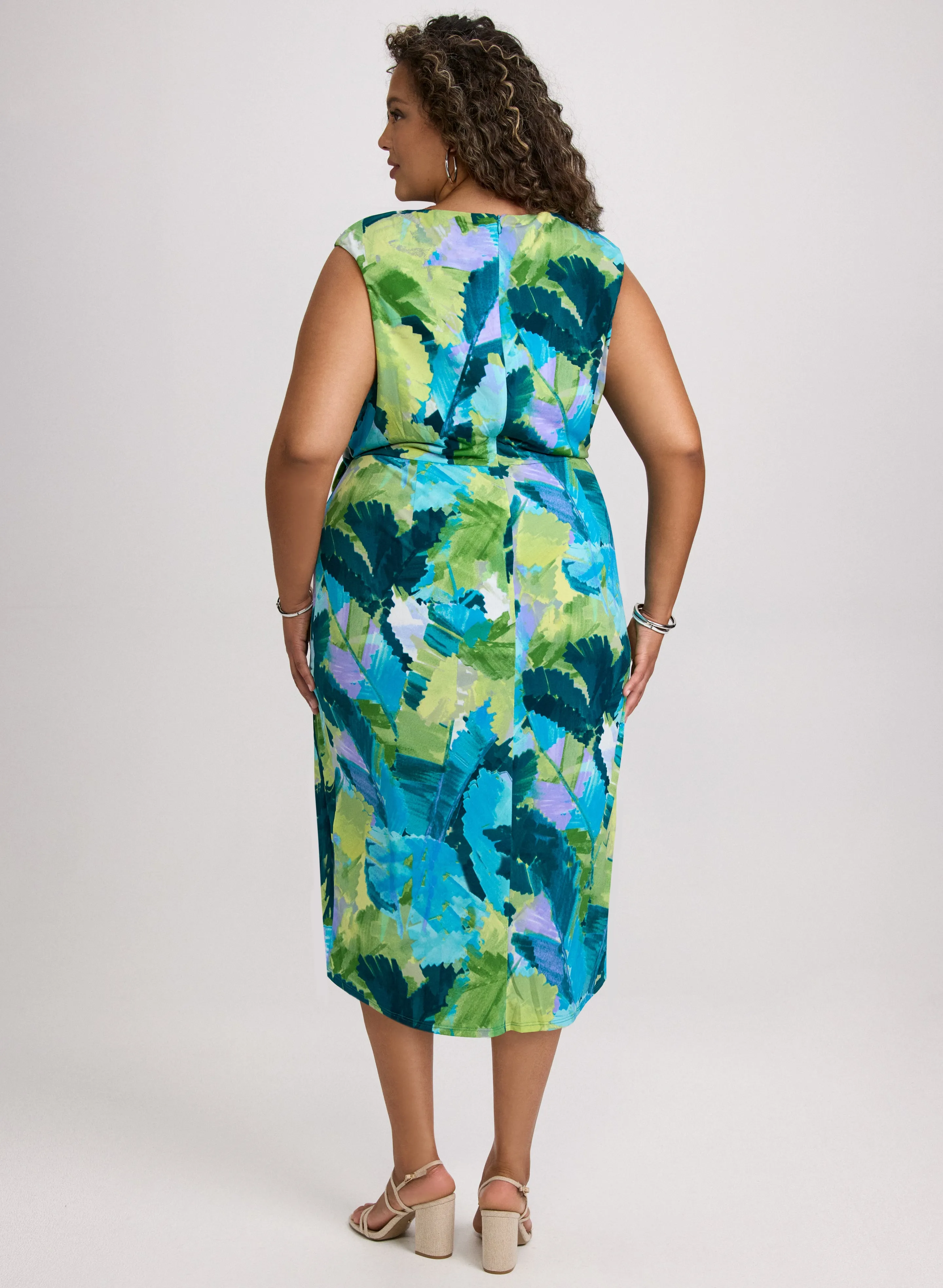 Tropical Self-Tie Dress