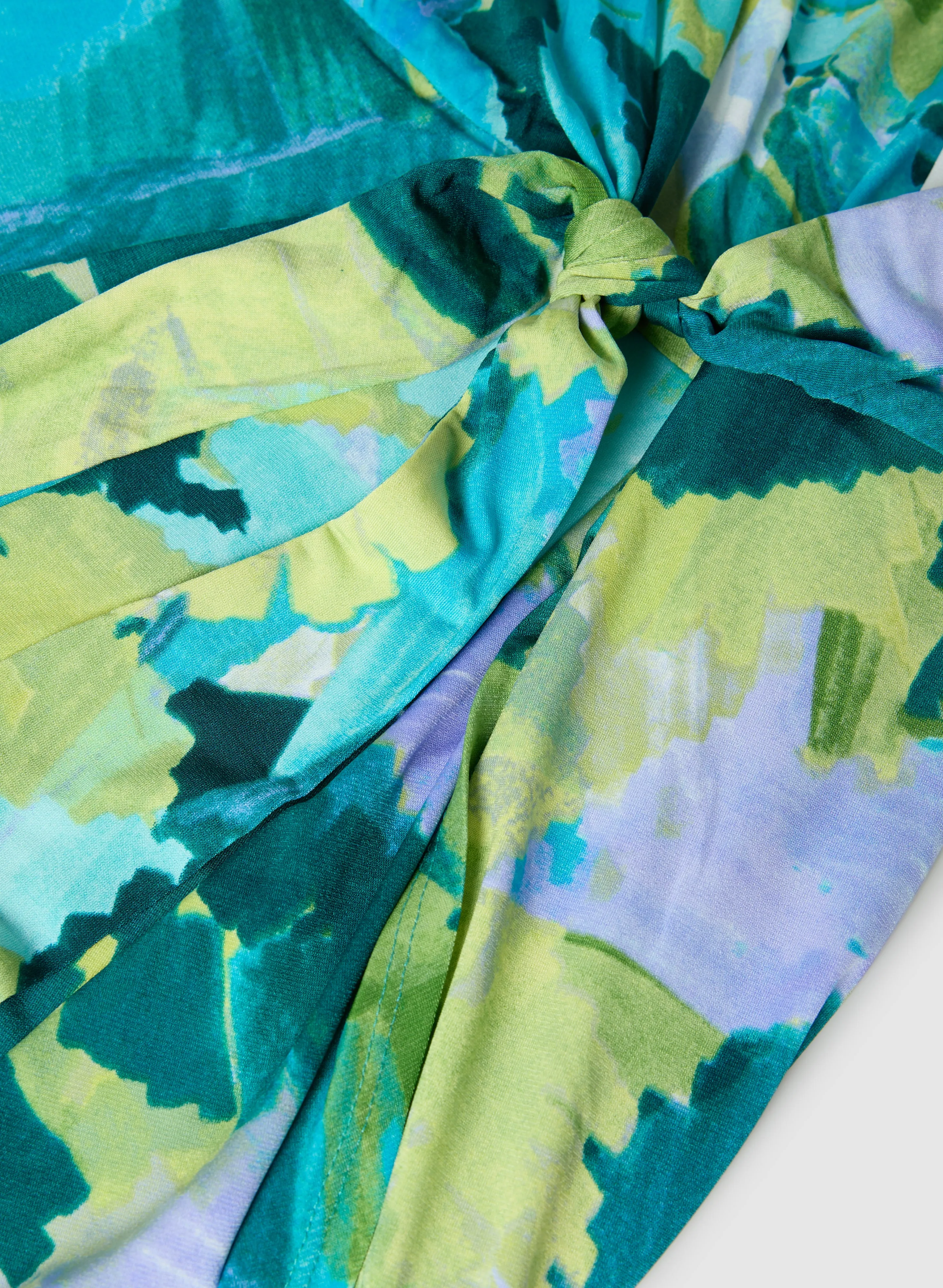 Tropical Self-Tie Dress