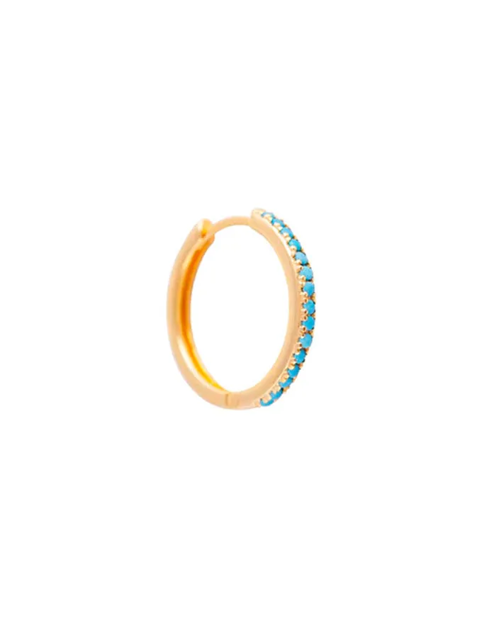 Turquoise Pave Maxi Hoops