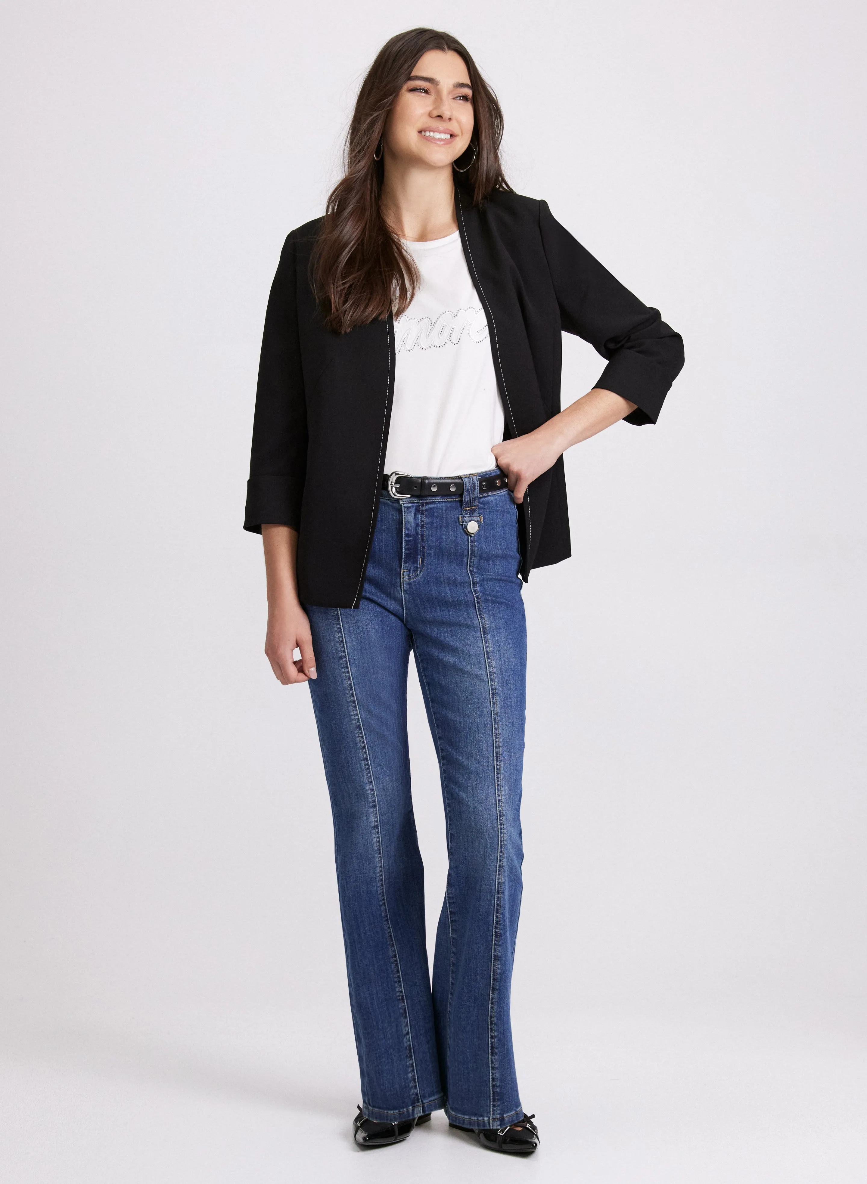 Twill Collarless Jacket