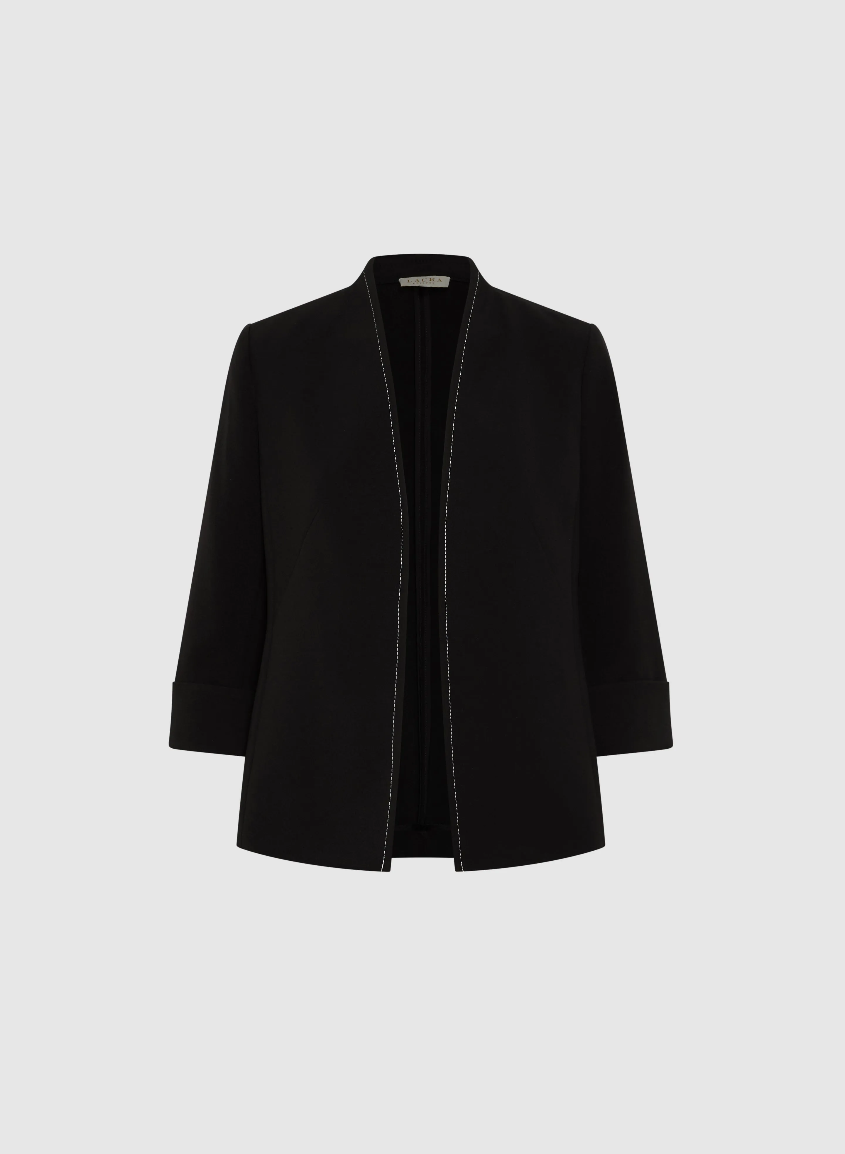 Twill Collarless Jacket