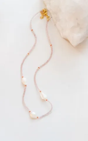 Twisted Baubles- Pearl Puka Shell Necklace